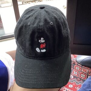 Disney Black Kids Hat with Mickey Embroidery (Red, White)